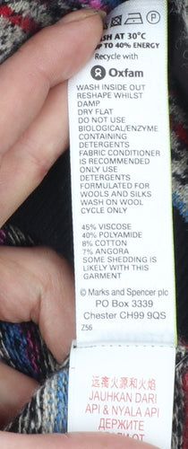 Marks and Spencer Women’s Multicoloured Fair Isle Knit Jumper UK 18