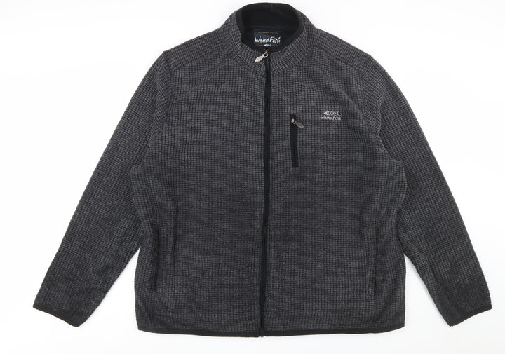 Weird Fish Men's Grey Full Zip Fleece Sweatshirt 3XL Lightweight Outdoor