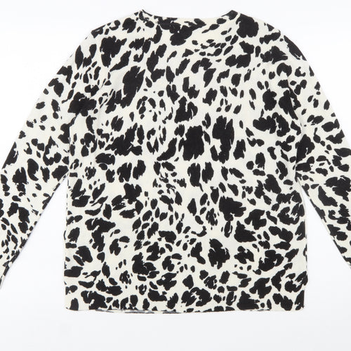 Marks and Spencer Women’s Black Animal Print Jumper Size 12