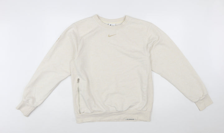 Nike Women Beige Dri-Fit Pullover Sweatshirt Size S