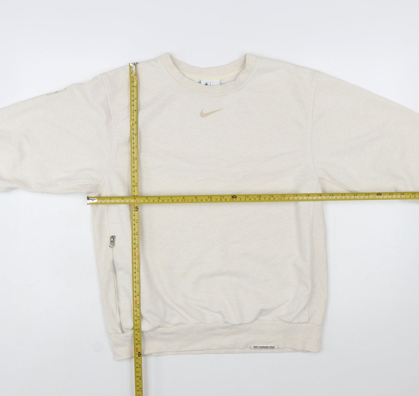Nike Women Beige Dri-Fit Pullover Sweatshirt Size S