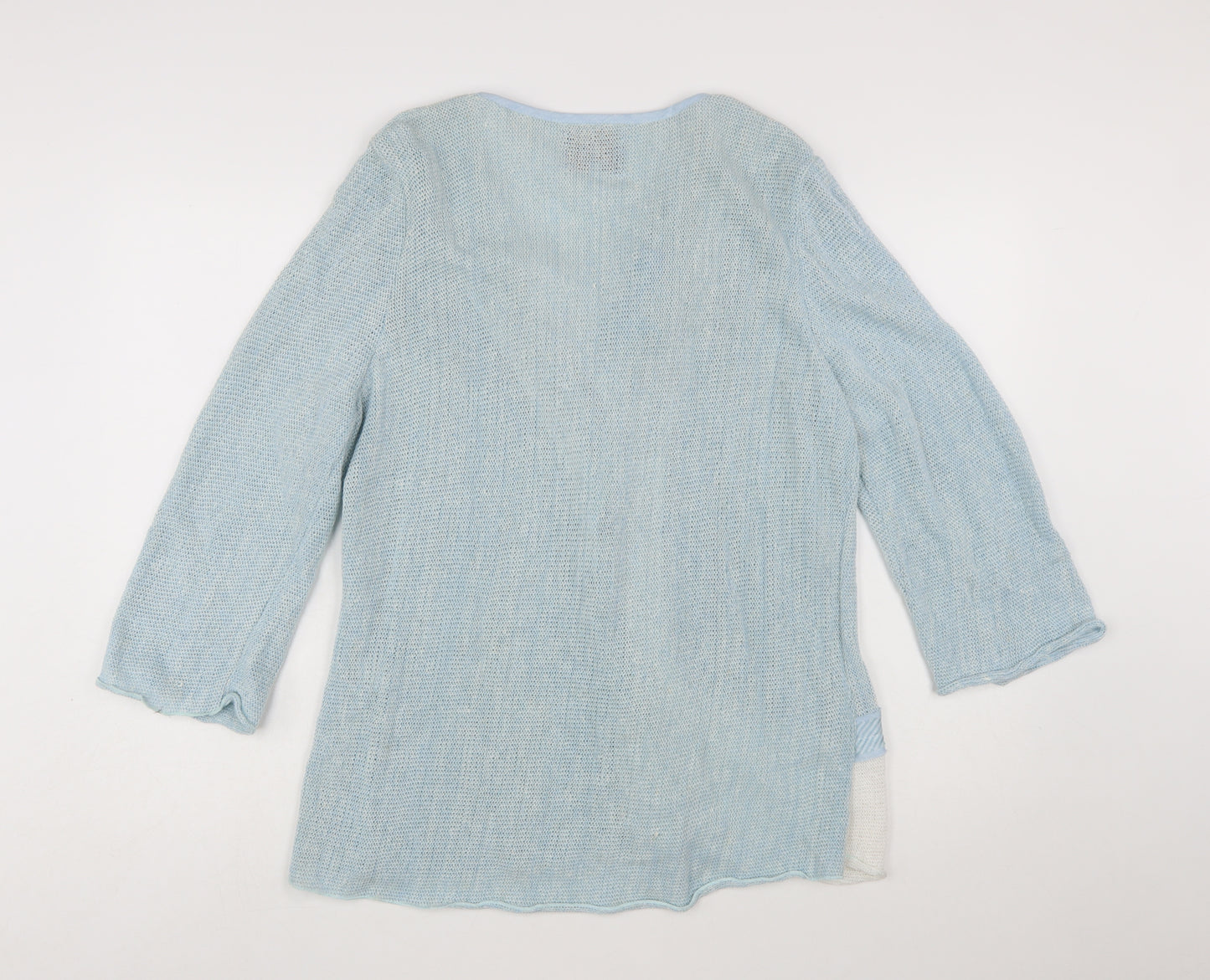 Orla from Tivoli Women Blue L Asymmetric Button Cardigan