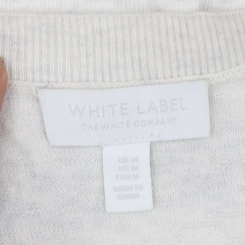 The White Company Women’s Ivory Striped Knit Jumper Size M
