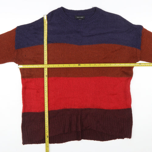 New Look Womens Multicoloured Chunky Knit Striped Pullover Jumper M