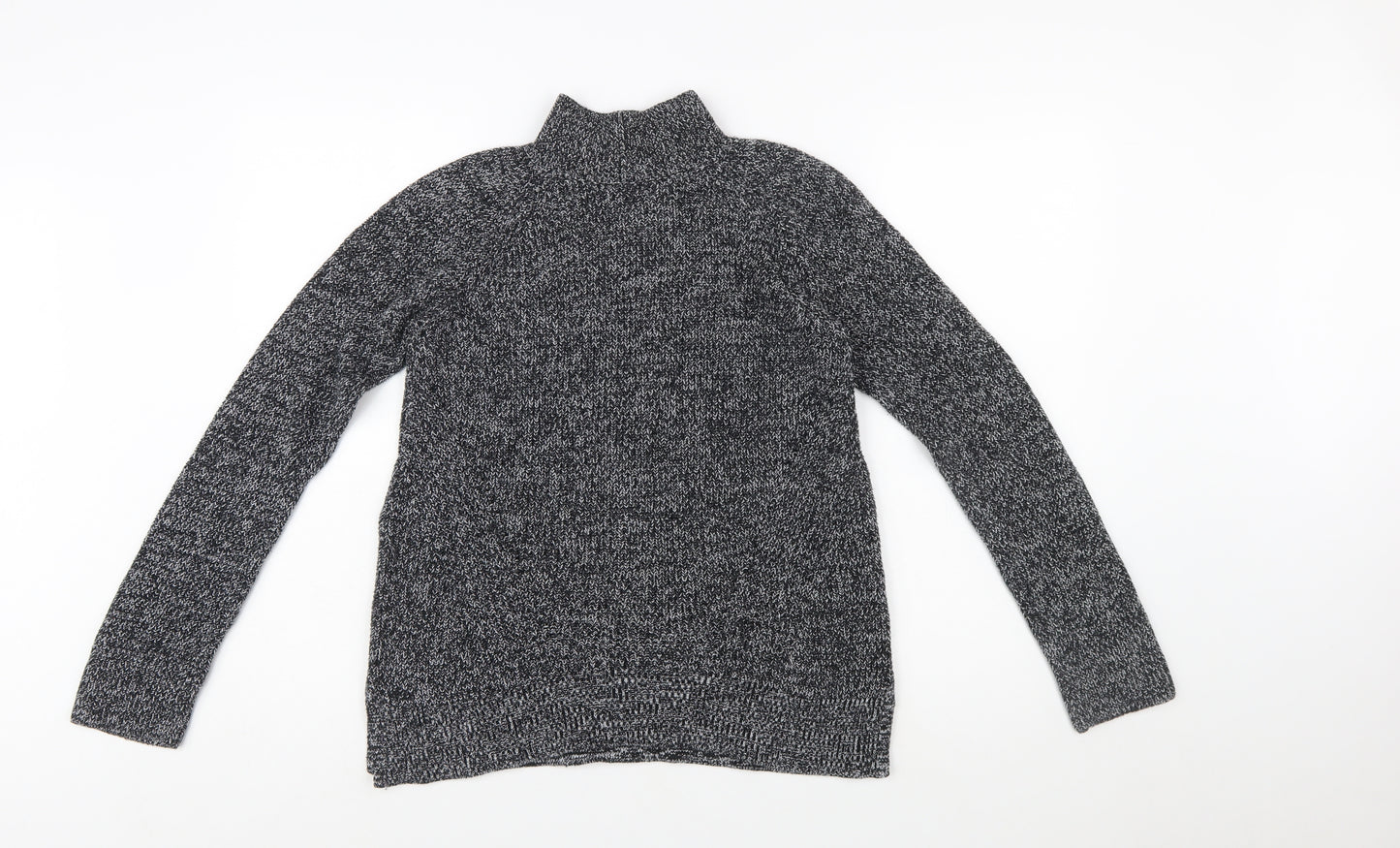 GAP Women Black & White Roll Neck Long Sleeve Jumper Medium