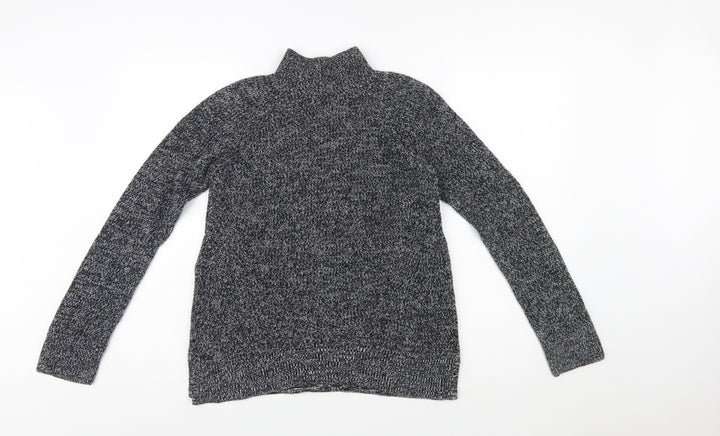 GAP Women Black & White Roll Neck Long Sleeve Jumper Medium