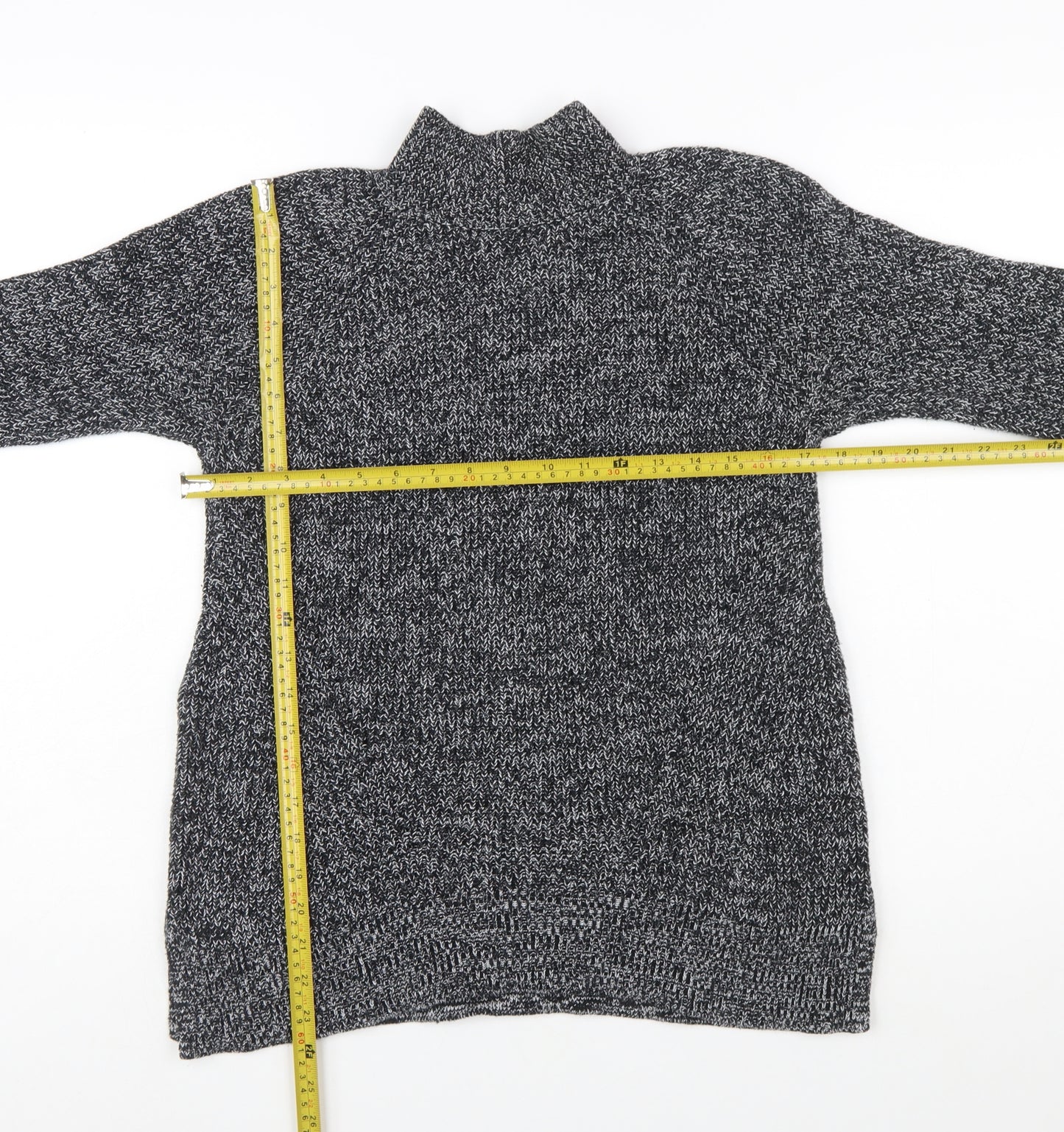 GAP Women Black & White Roll Neck Long Sleeve Jumper Medium