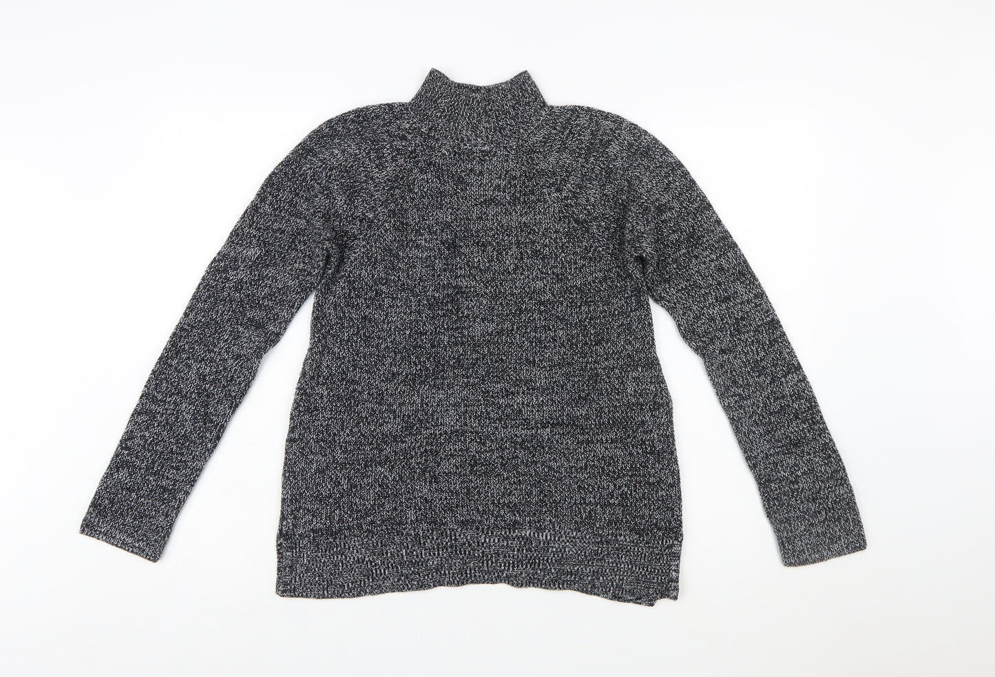 GAP Women Black & White Roll Neck Long Sleeve Jumper Medium