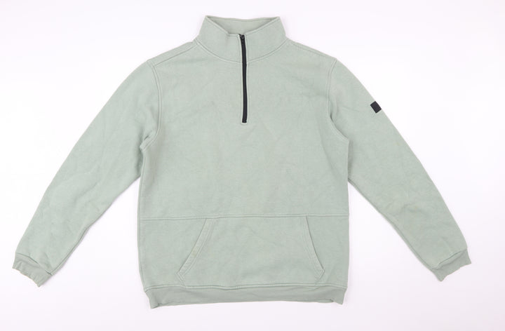 Voi London Men's Green 2XL 1/4 Zip Fleece Sweatshirt