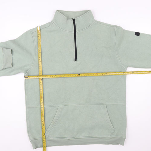 Voi London Men's Green 2XL 1/4 Zip Fleece Sweatshirt