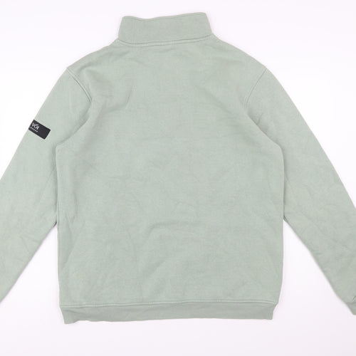 Voi London Men's Green 2XL 1/4 Zip Fleece Sweatshirt