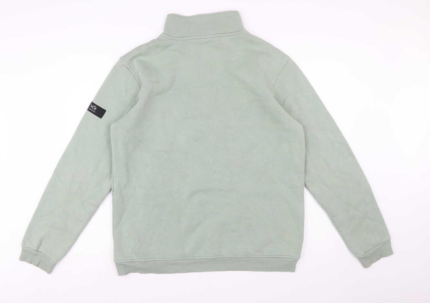 Voi London Men's Green 2XL 1/4 Zip Fleece Sweatshirt