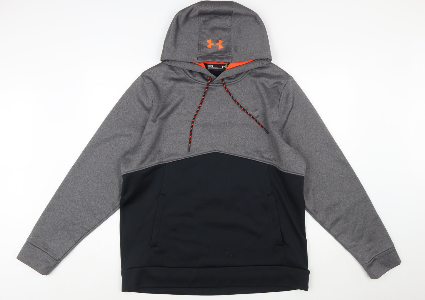 Under Armour Men's Grey Pullover Hoodie L Loose Fit ColdGear