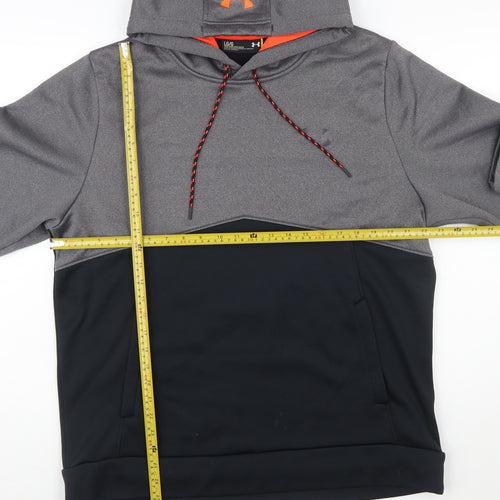 Under Armour Men's Grey Pullover Hoodie L Loose Fit ColdGear
