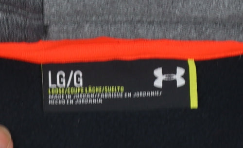 Under Armour Men's Grey Pullover Hoodie L Loose Fit ColdGear