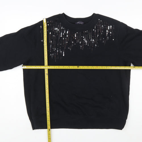 Marks and Spencer Women's Black Sequin Sweatshirt UK16
