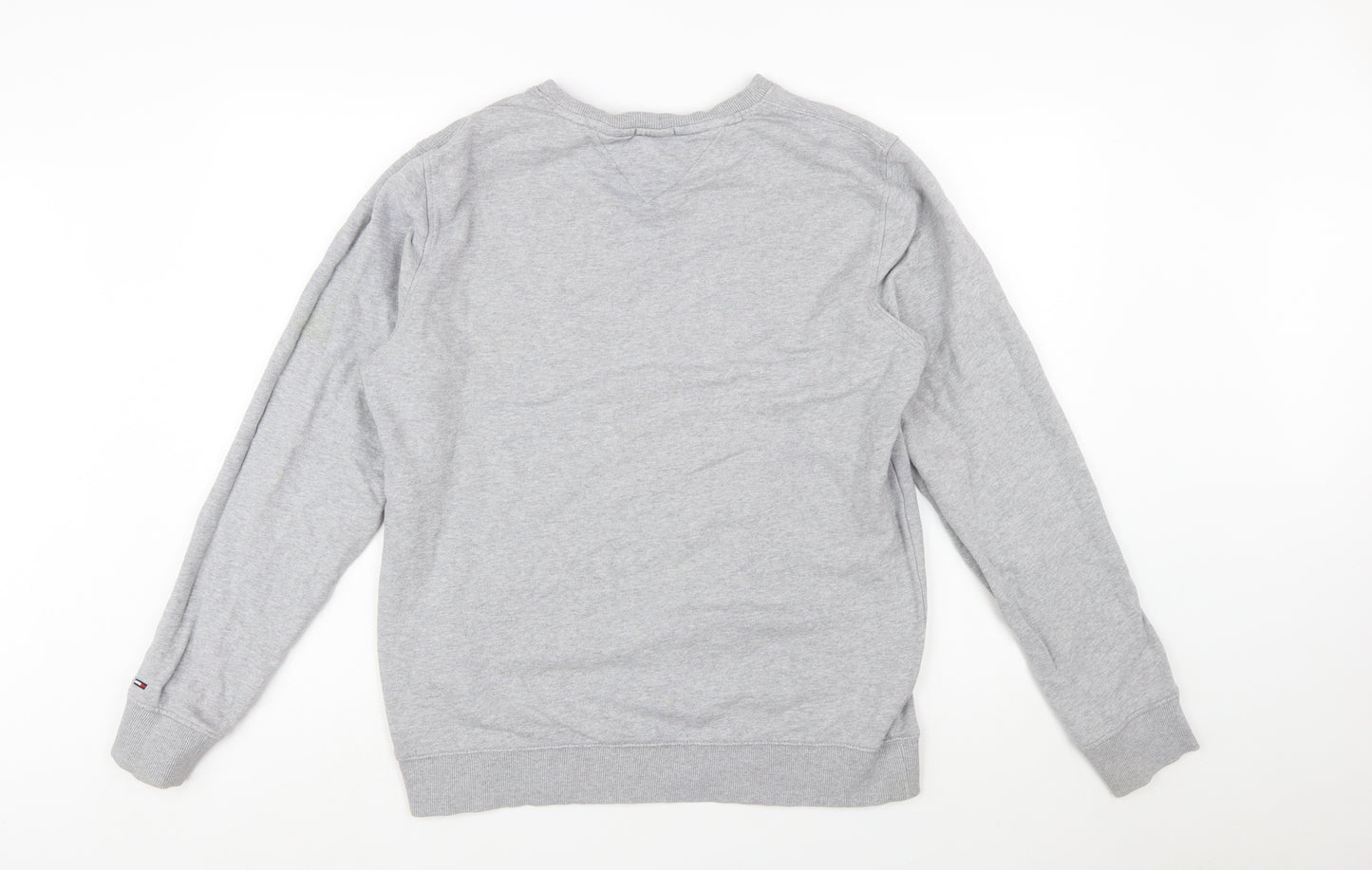 Tommy Jeans Men's Grey Logo Sweatshirt L Regular Fit Pullover