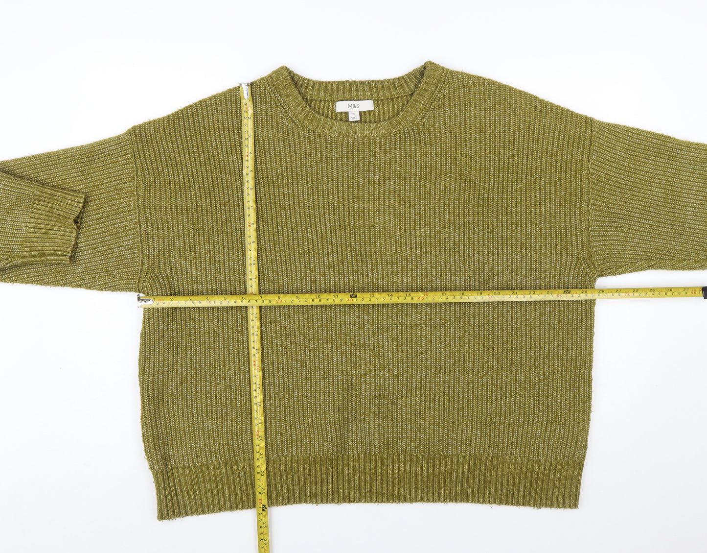 Marks and Spencer Women’s Green XL Chunky Knit Pullover Jumper