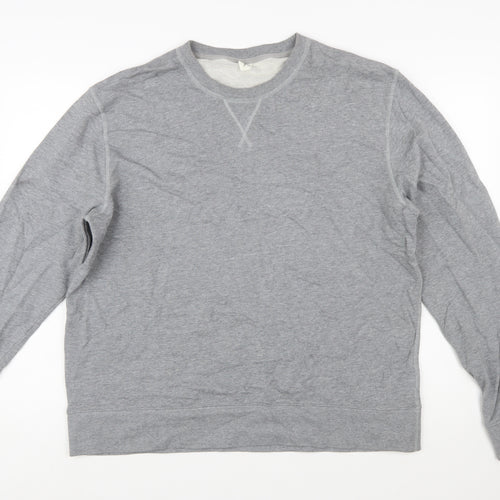 Arket Men's Grey Crew Neck Long Sleeve Sweatshirt XL