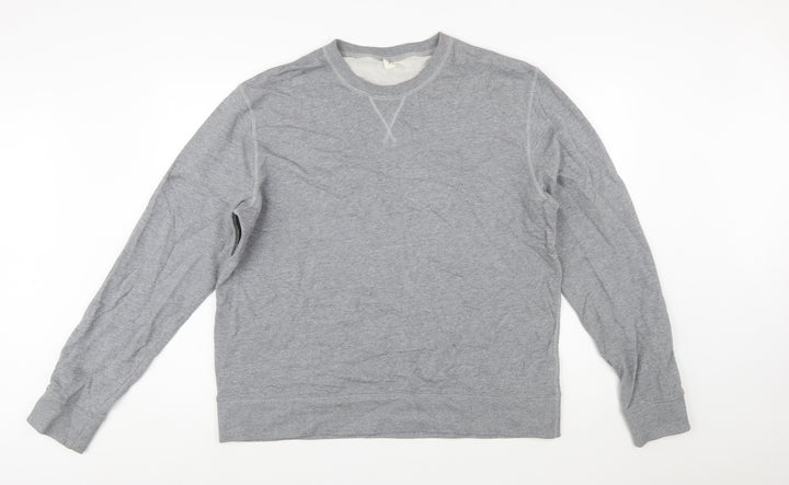 Arket Men's Grey Crew Neck Long Sleeve Sweatshirt XL