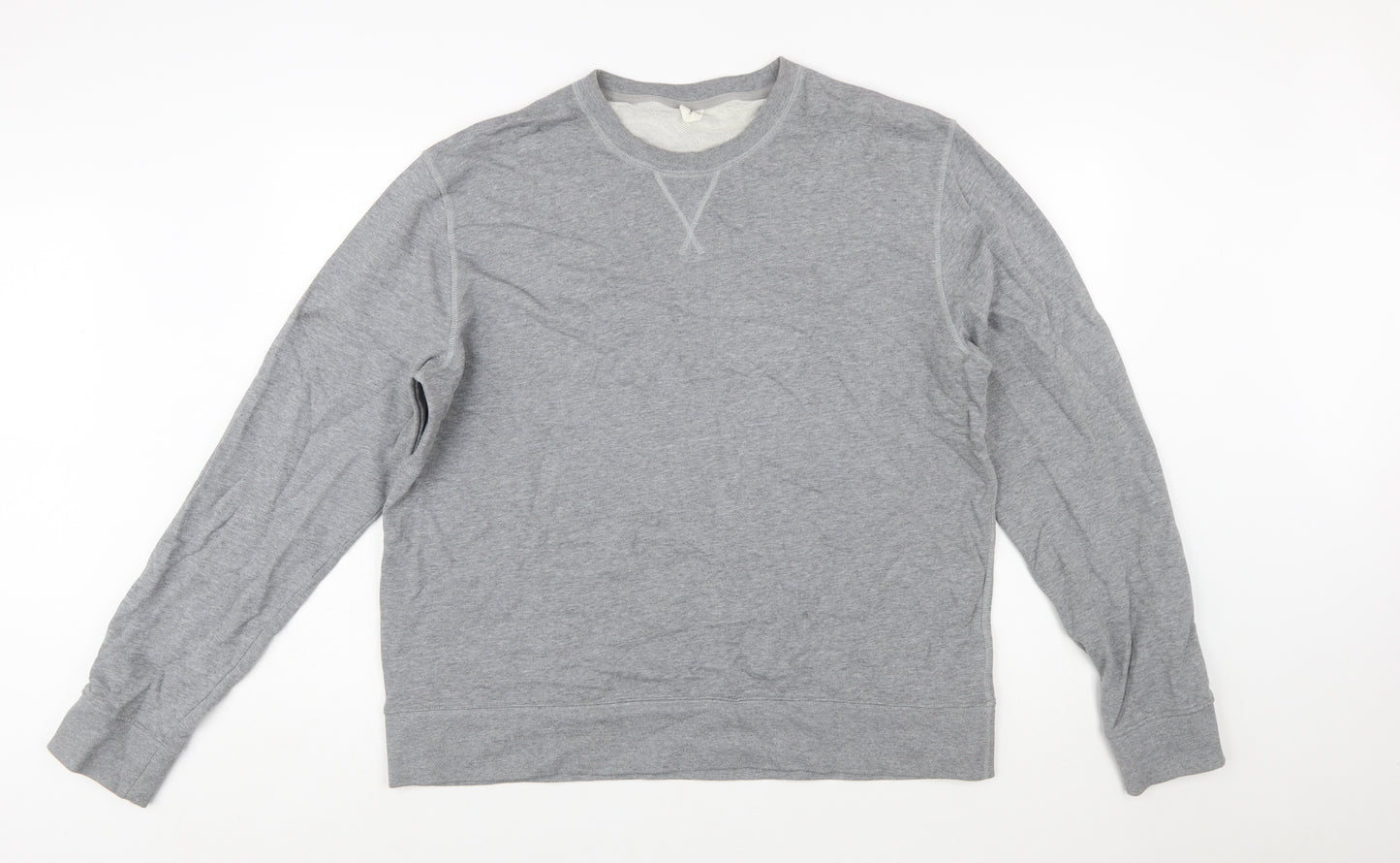 Arket Men's Grey Crew Neck Long Sleeve Sweatshirt XL