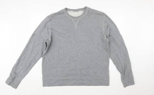 Arket Men's Grey Crew Neck Long Sleeve Sweatshirt XL