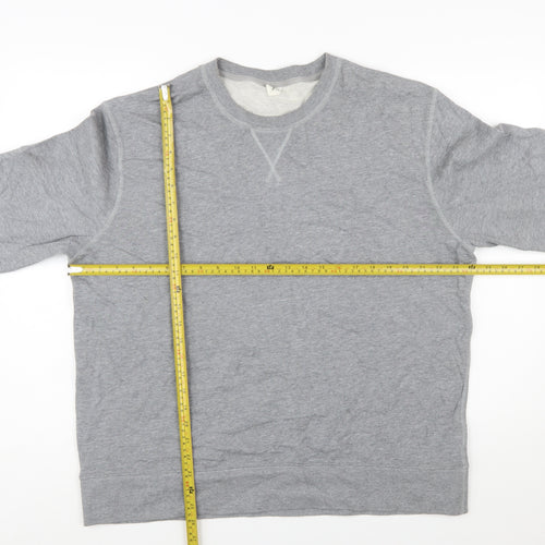 Arket Men's Grey Crew Neck Long Sleeve Sweatshirt XL