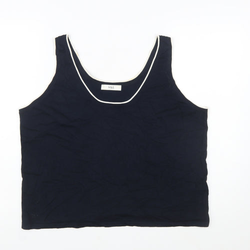 Marks and Spencer Women's Blue XL Viscose Tank Top