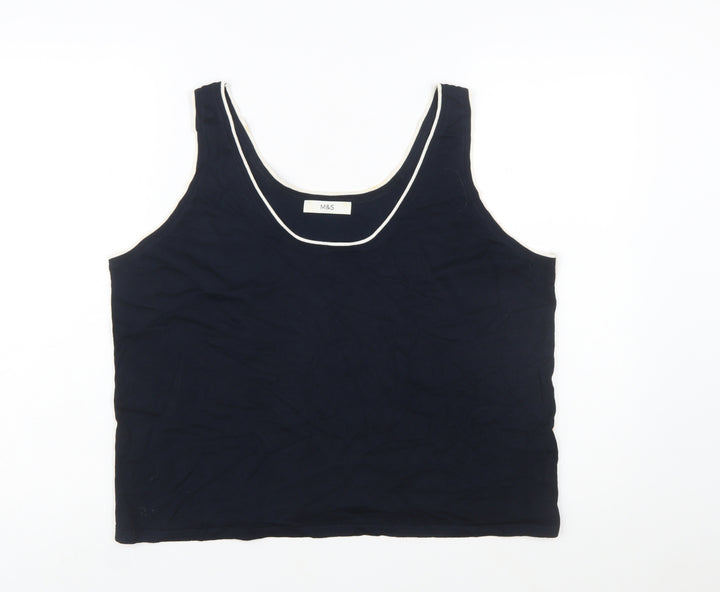Marks and Spencer Women's Blue XL Viscose Tank Top
