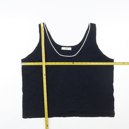Marks and Spencer Women's Blue XL Viscose Tank Top