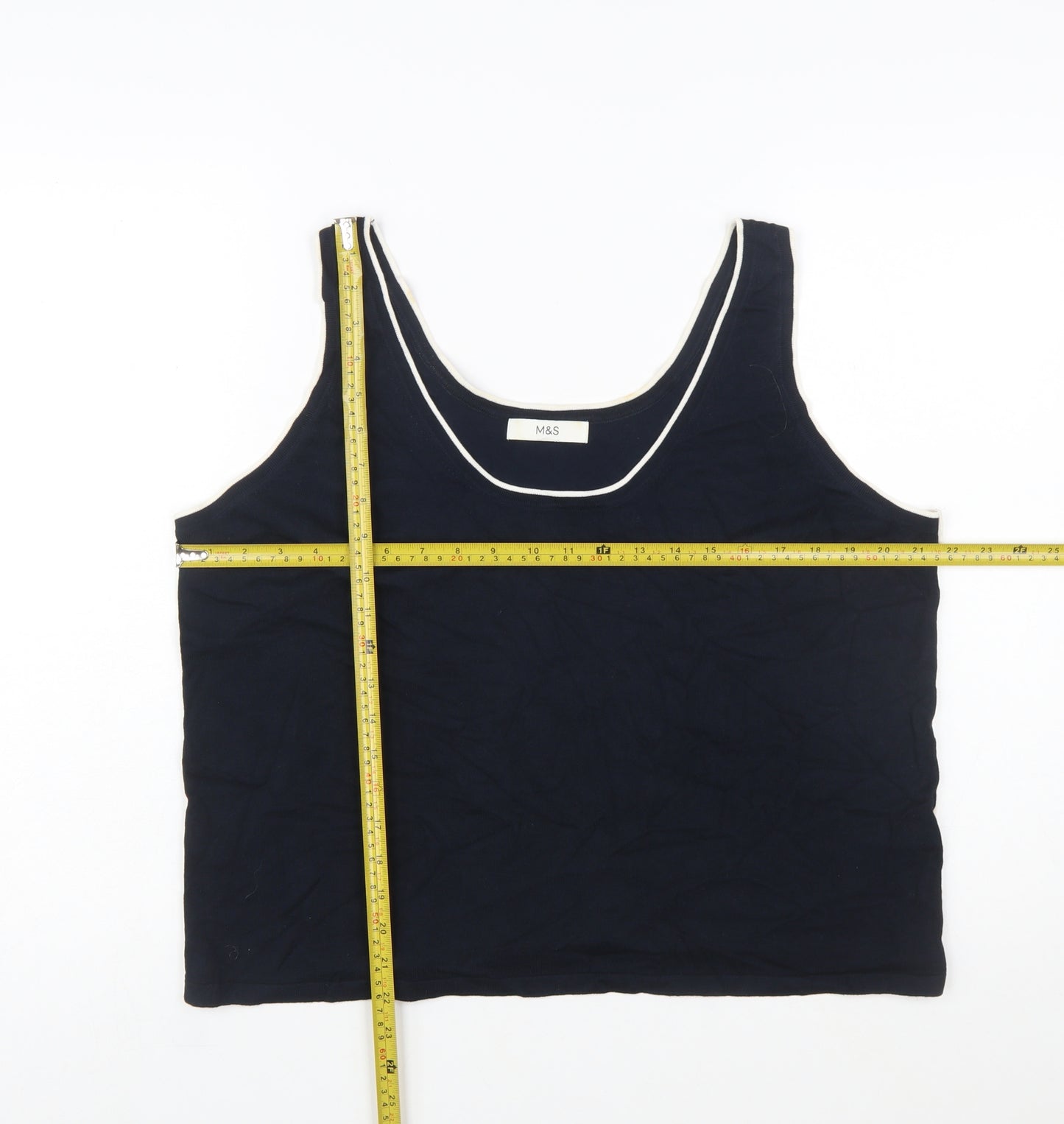Marks and Spencer Women's Blue XL Viscose Tank Top