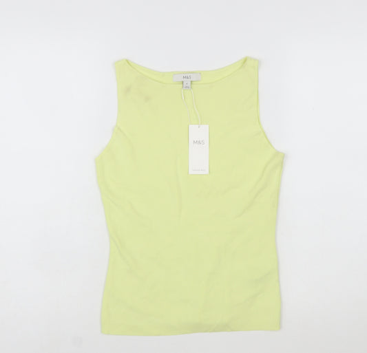 Marks and Spencer Women’s Yellow Tank Top Size M Basic Knit