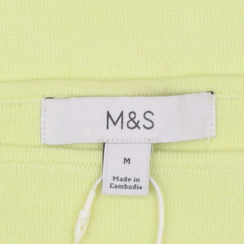 Marks and Spencer Women’s Yellow Tank Top Size M Basic Knit