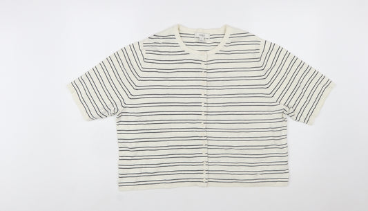 Marks and Spencer Women’s Ivory Striped Knit Cardigan XL