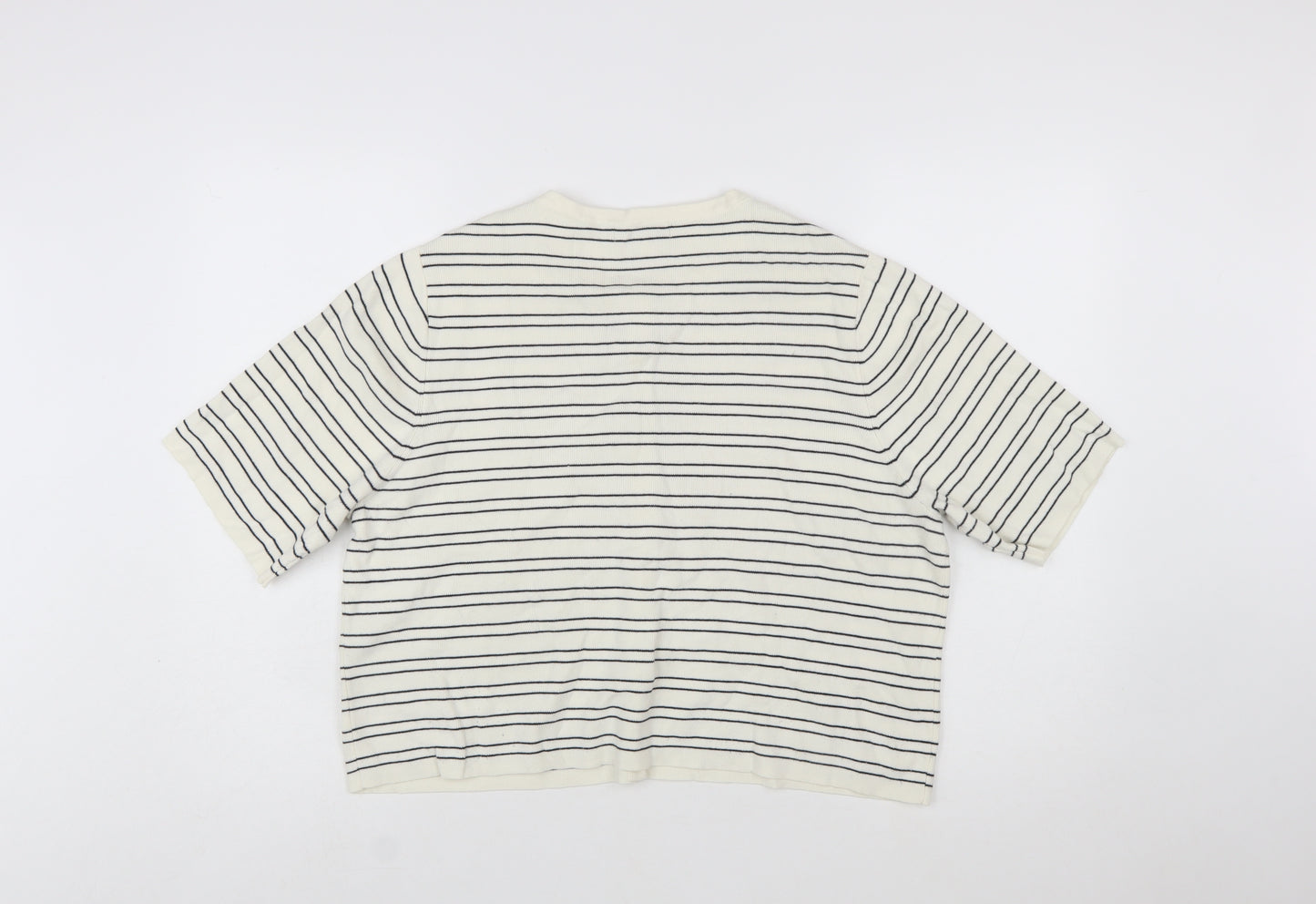 Marks and Spencer Women’s Ivory Striped Knit Cardigan XL