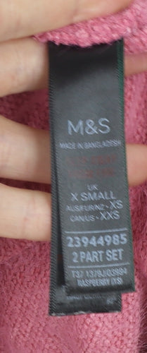 Marks and Spencer Womens Pink Knit Lounge Sweatpants XS