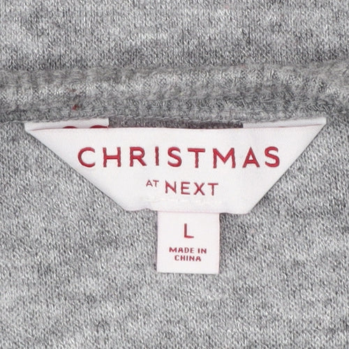 Next Women's Grey Sequin Snowflake Christmas Jumper Size L
