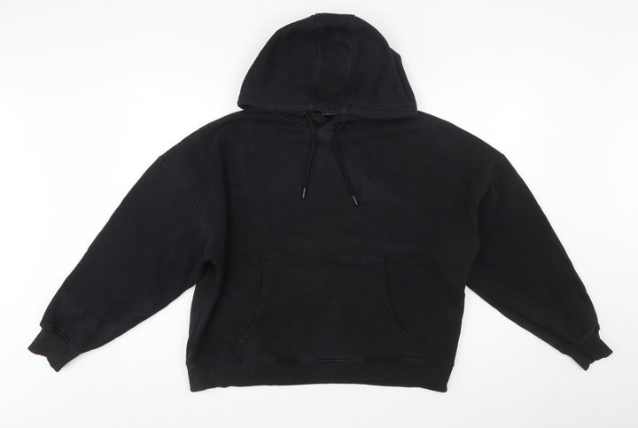 Gym King Womens Black Size 10 Pullover Hoodie with Logo Detail