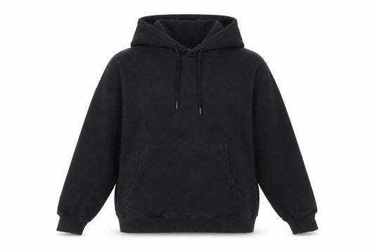 Front view of Gym King women’s black, size UK 10, pullover hoodie with logo detail