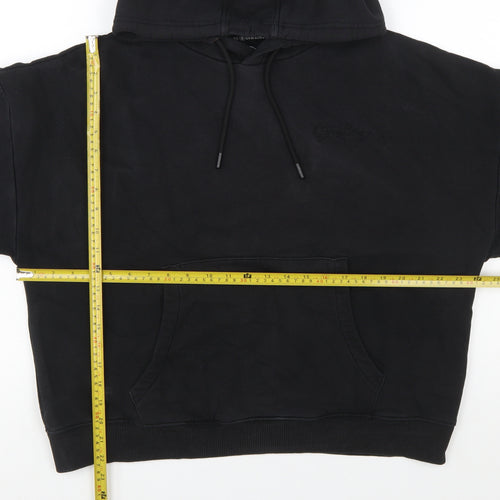 Gym King Womens Black Size 10 Pullover Hoodie with Logo Detail