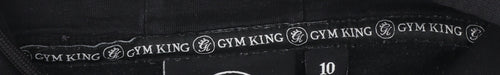 Gym King Womens Black Size 10 Pullover Hoodie with Logo Detail