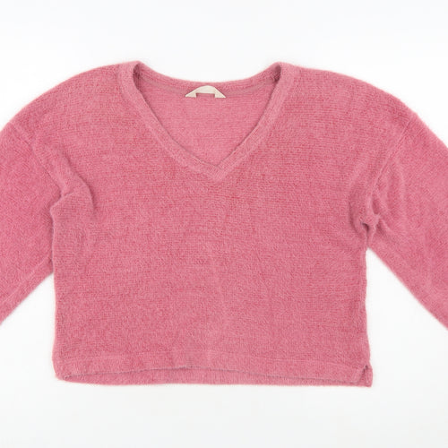 Marks and Spencer Women’s Pink V-Neck Pullover Sweater XS