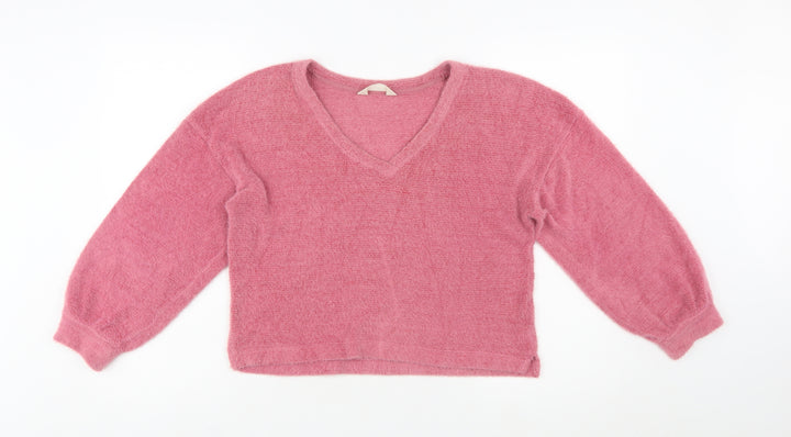 Marks and Spencer Women’s Pink V-Neck Pullover Sweater XS