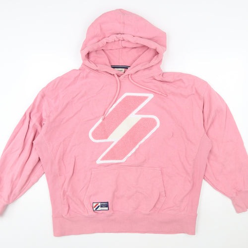 Superdry Women's Pink Pullover Hoodie M