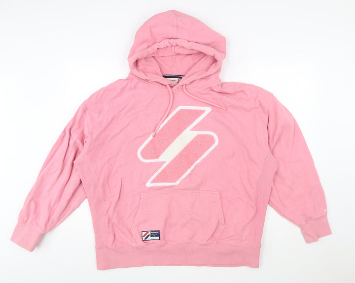 Superdry Women's Pink Pullover Hoodie M