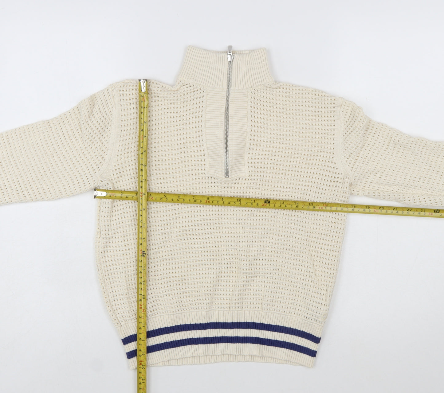 Marks and Spencer Women’s Ivory Small 1/2 Zip Knit Jumper