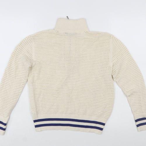Marks and Spencer Women’s Ivory Small 1/2 Zip Knit Jumper