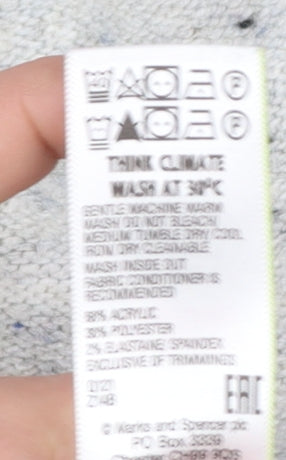 Marks and Spencer Women’s Grey Hooded Chunky Knit Pullover Jumper Size L