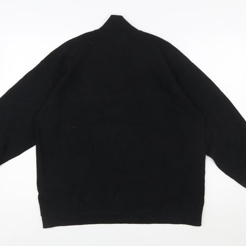 Marks and Spencer Men’s Black Half Zip Knit Jumper Size M Regular