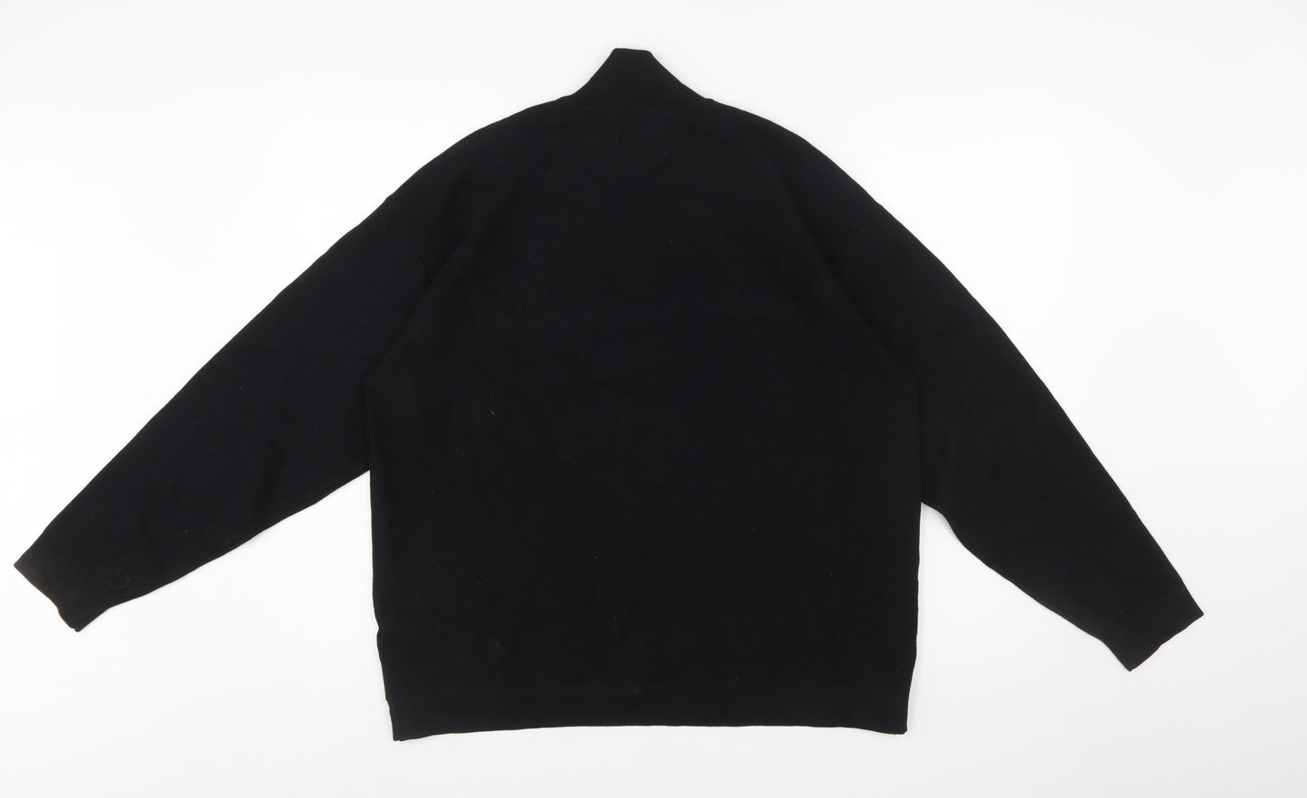 Marks and Spencer Men’s Black Half Zip Knit Jumper Size M Regular